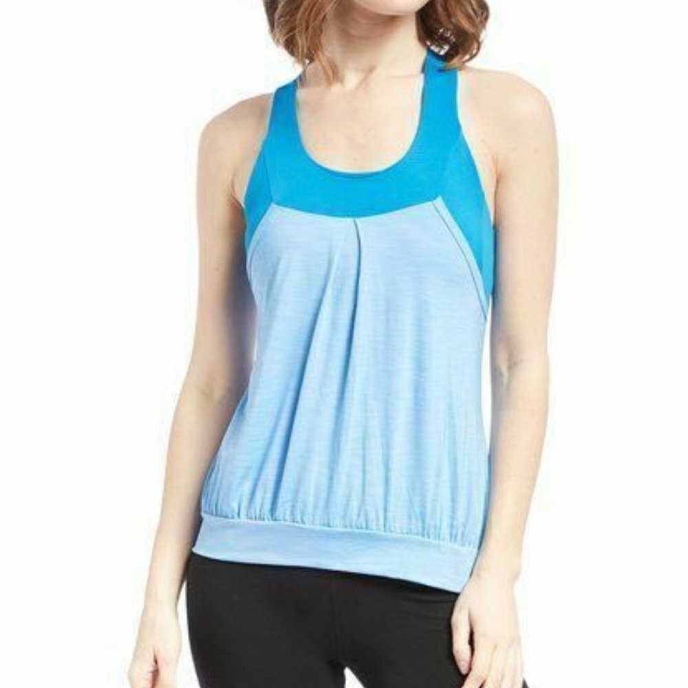 MOXIE Cycling Azure Blue‎ Layered Jersey Tank 594